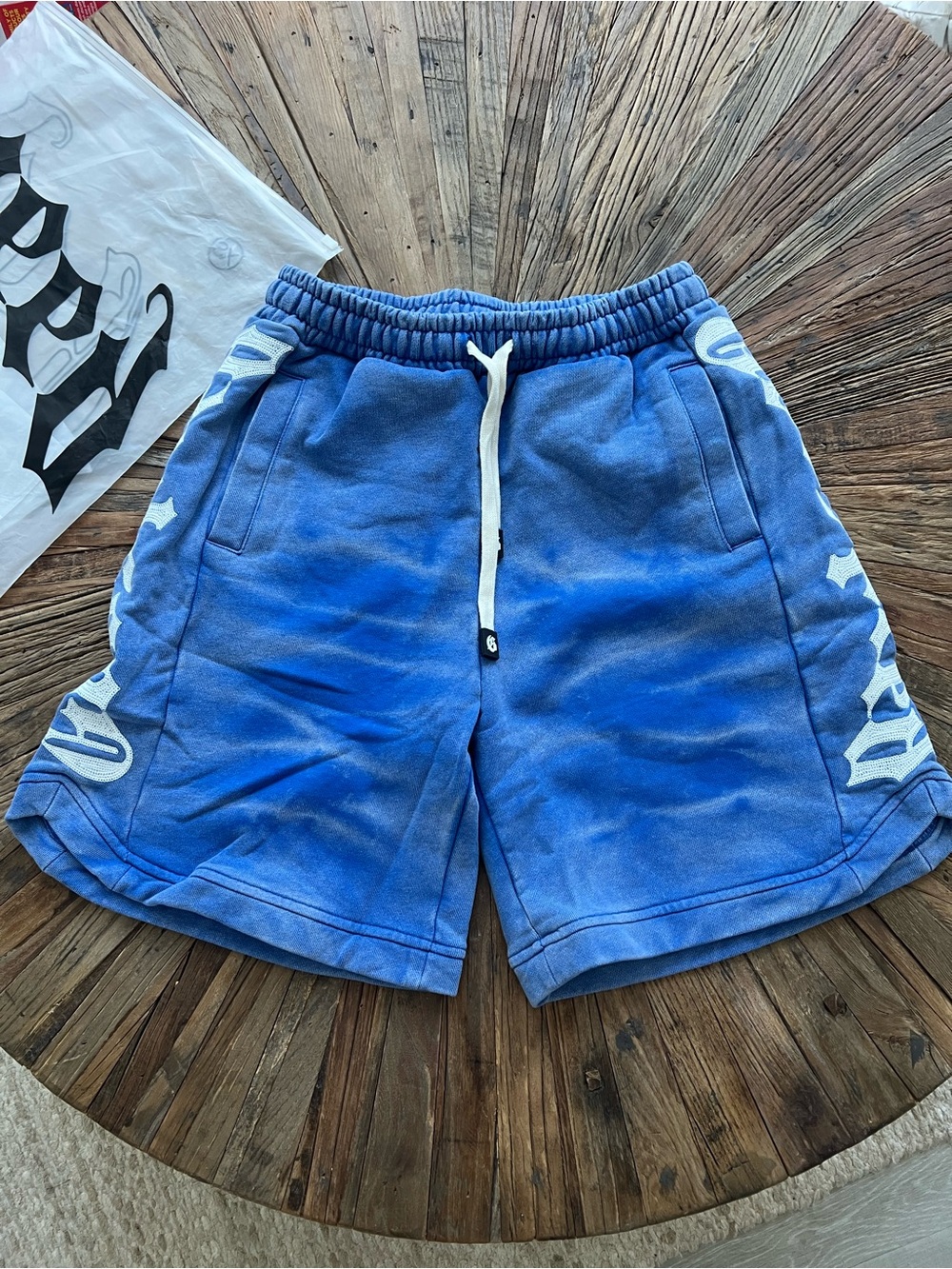 Godspeed Blue Logo Sweat Shorts XS New w/ Bag